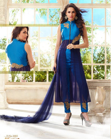 Nazakat Blue designer  Suit
