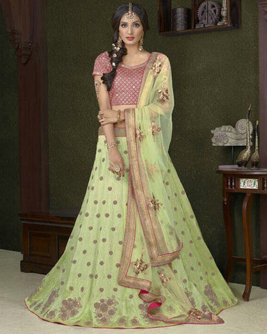 Designer Light Green Lahenga