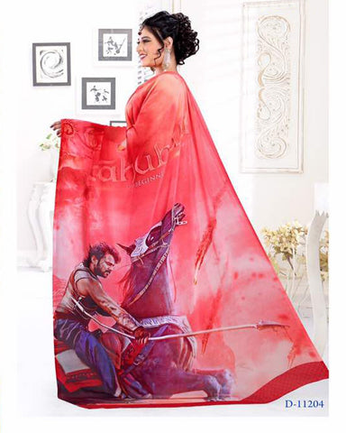 Bahubali 2 Digital Printed Designer Sarees