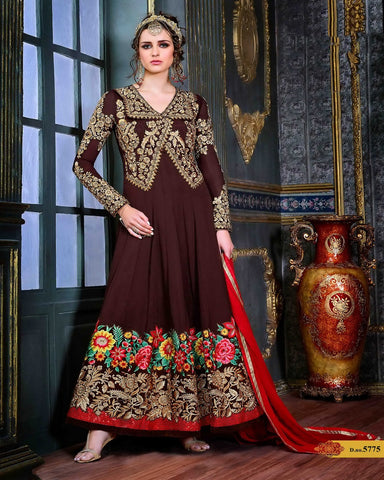 Designer Brown Dress