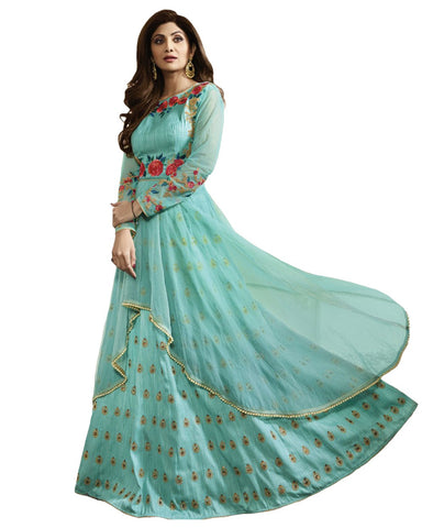 Designer Light Green Party Wear Suit