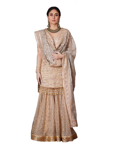 Golden Design Party wear Palazzo Suit