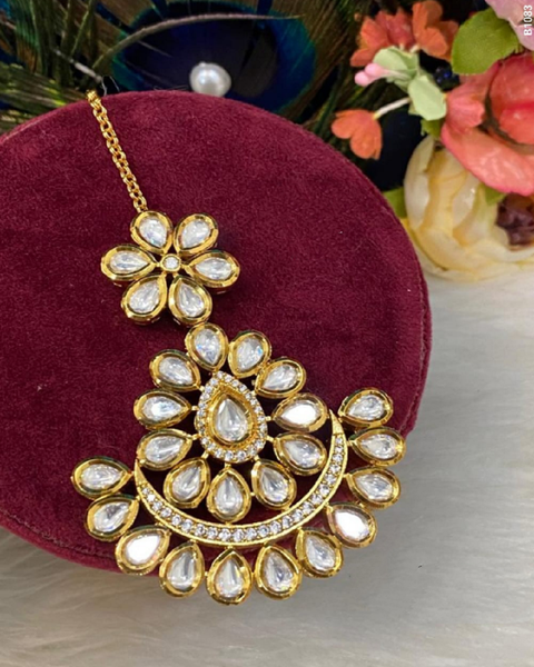 Beautiful Golden Color Maang Tikka for Special Occasion