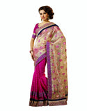 Classic Designer Magenta/Beige Color Saree