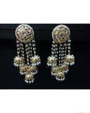 Kundan And Pearls 5 Jhumka Hanging Earrings