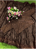Gorgeous Chocolate Brown Color Dolla Silk Designer Saree for Special Occasion